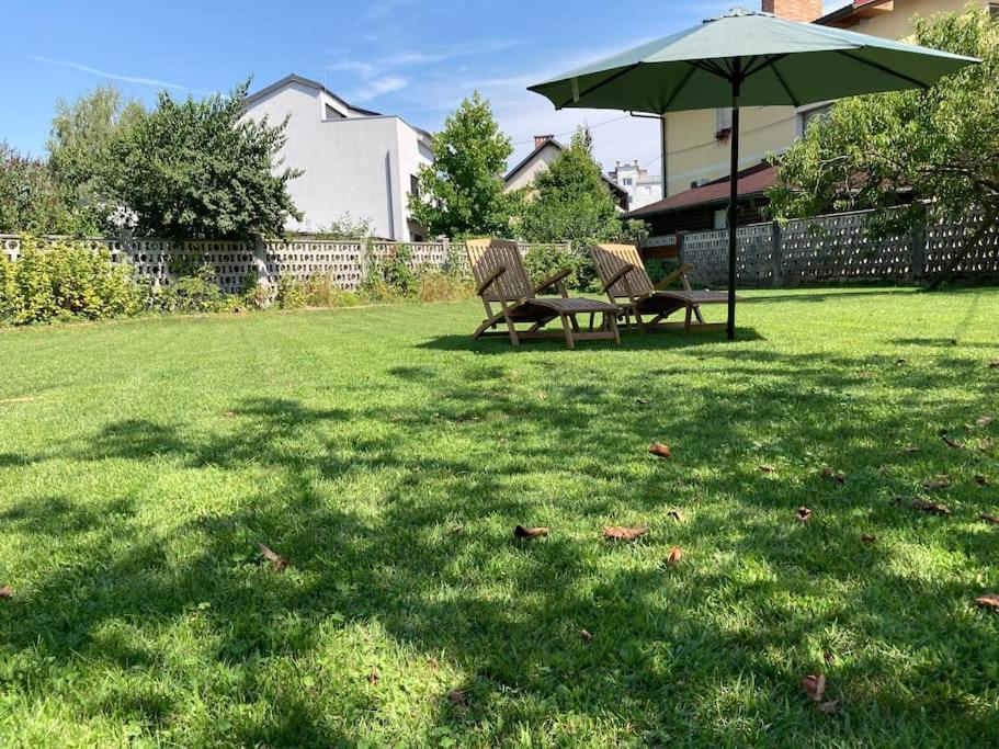 Huge Bbq Garden, Spacious Flat, Ac, Free Parking 4 Ljubljana Exteriör bild